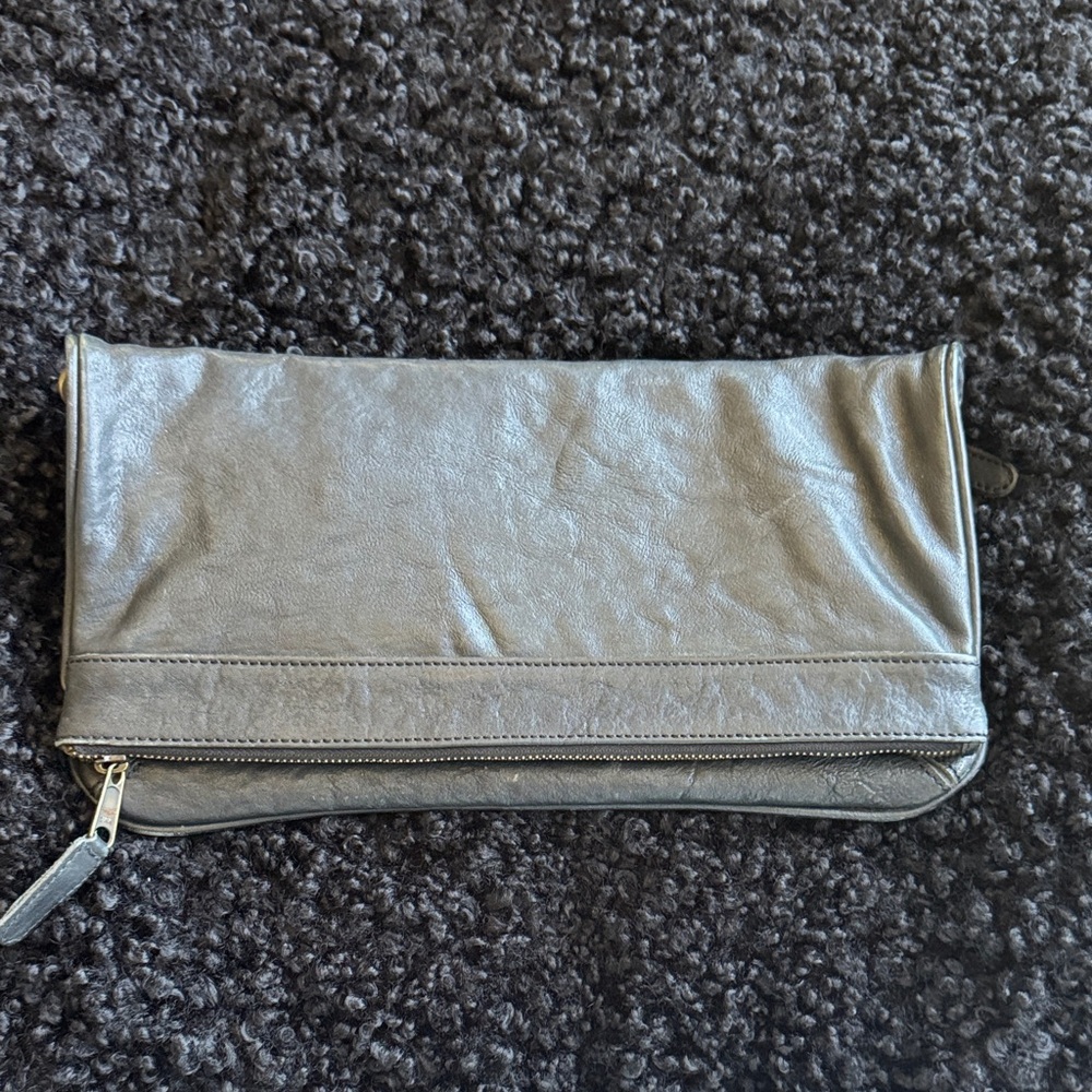 Black Leather Clutch